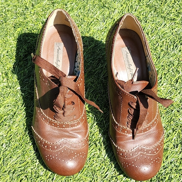 American Eagle brown leather shoes Size 7 - Picture 5 of 9